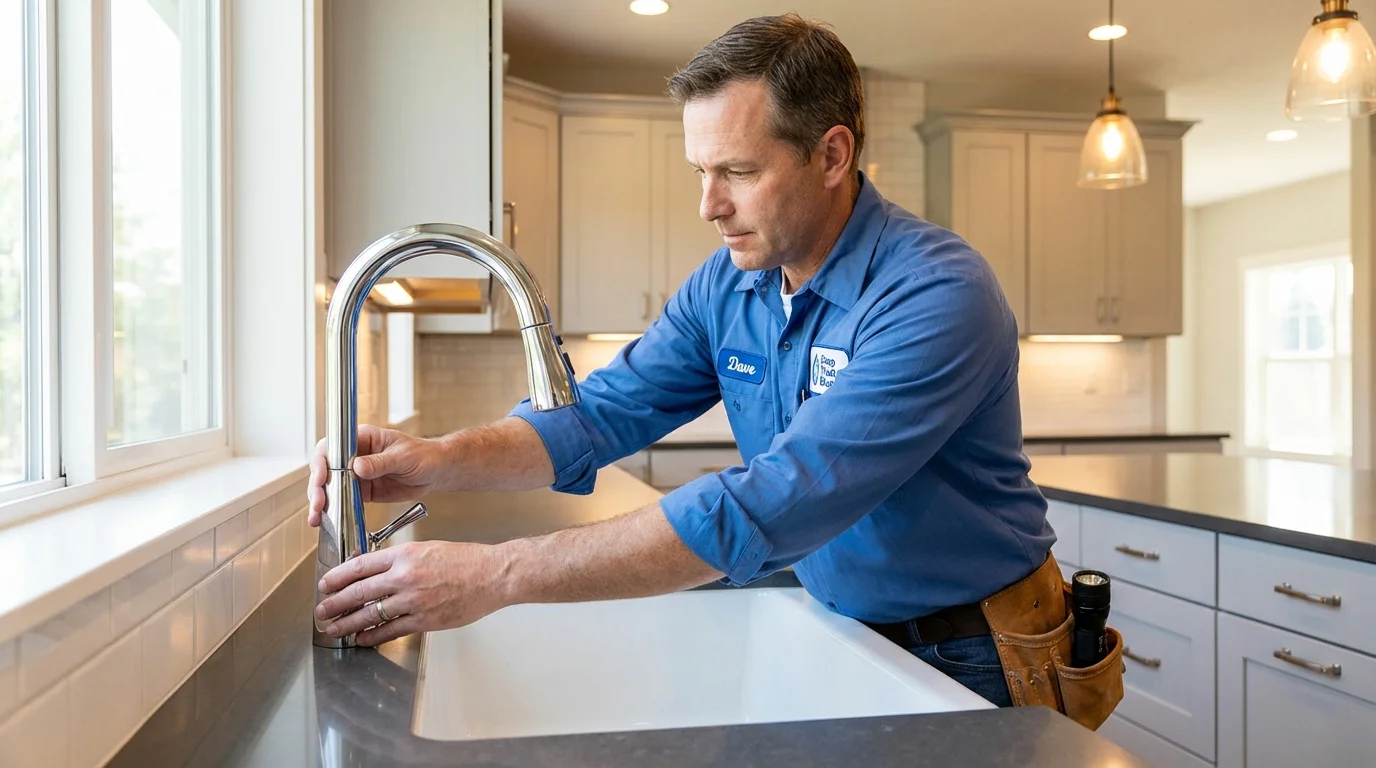 Kitchen faucet installation by Johns Plumbing LLC in Gassville