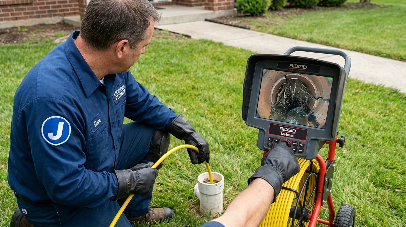 Sewer camera inspection being performed by Johns Plumbing LLC in Gassville
